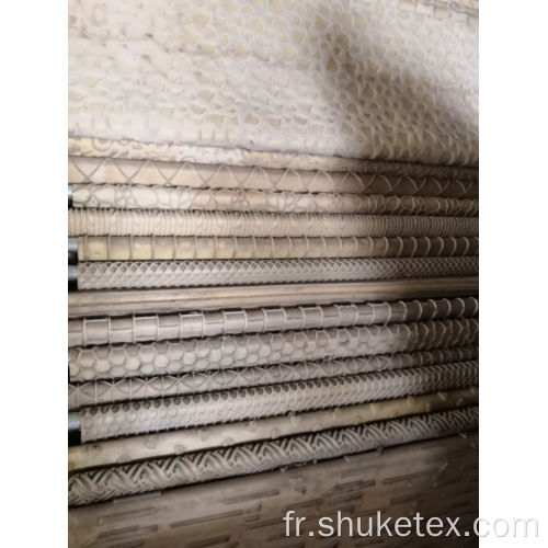 Tissu à tricoter en jacquard brillant à carreaux flanelle